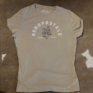 Aeropostale Women's Classic Crew Beige T-Shirt